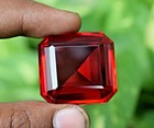 101 Ct Flawless Red Pyrope Garnet Octagon Cut Certified Loose Gemstone Rare Find