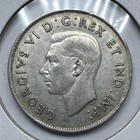1942 Canada 50 Cents Silver Half Dollar     King George Vi     Canadian Silver Coin