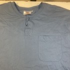 Rasco Fr Flame Fire Resistant Henley Long Sleeve Work T Shirt Mens 3xl Xxxl Blue