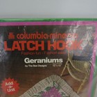 Vintage Columbia Minerva Latch Hook Geraniums Floral Craft 1975 Add A Unit 3401