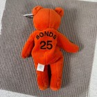 Salvino Bamm Beano s Barry Bonds Plush Bear Os Orange Good Mlb Number 25 1998