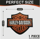 Harley Motorcycles Iron On Patch - Sew Patch - Embroidered Patch 4  X 3 2 