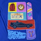 Universal Studios Back To The Future Movie T-shirt Blue Large Delorean 80s Retro