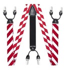 Mens Christmas Bow Tie And Suspenders One Size Christmas Red White Stripes