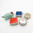 Vintage Collection Of 5 Sewing Tape Measures  Fab  Pig  Petit Point  All Working