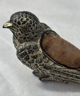 Vintage Song Bird Pin Cushion Metal
