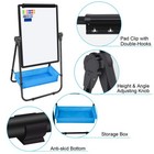 Dry Erase Board With Stand - Double Sided 28 x20  Portable Writing Whiteboard   