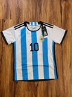 Messi 10 Jersey Kids Size 26  Argentina  New  Aea blue And White Striped  Soccer