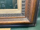 Antique Quarter Sawn Oak Picture Frame Ornate Chain   Leaf   Fits 16  X 20 