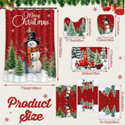 7 Pcs Christmas Shower Curtain Set Merry Christmas Bathroom Curtain Non Slip    