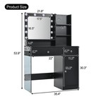 Vinsetto Vanity Desk With Mirror And 3 Lighting Modes  Black