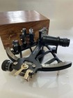 Tamaya Nautical Sextant With Wooden Box Vintage Marine Aluminum Instrument Gift