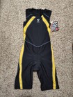 Vintage 1997 Tyr Tri Suit Triathlon Short Course Suit 34 Black Yellow Nwt Rare