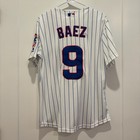 Javier Baez Chicago Cubs Jersey 2016 World Series Champions Patch Pinstripe Mens