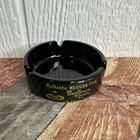 Vintage Black Glass Horseshoe Hotel Casino Ashtray Sombrero Room Las Vegas