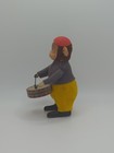 Schuco Monkey Drummer Tin Wind Up Toy Germany No Key Untested Vintage Beret