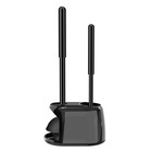 Toilet Brush   Plunger Set - Semi-hidden Design  Black Bathroom Cleaning Tools