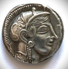 Ancient Coin Greece Greek 450bc  Owl Of Athena  24mm 9 6g Silver 750           