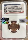 2025 S Lincoln Shield Cent    not Proof S 1      New P Penny With    s    Counter-stamp