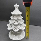 Yankee Candle White Ceramic Christmas Tree Votive Or Tea Light Holder  2012 8 