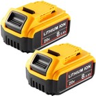 2pack 8 0ah For Dewalt 20v 20volt Max Xr Lithium Battery Dcb206-2 Dcb205 Dcb200