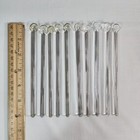 Lot Of 10 Vintage Clear Glass Swizzle Sticks Stirrers W  Spoon Ends