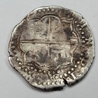 1576-1586 Cob 4 Reales Potosi Bolivia Early Assayer B Pirate Age Silver  j383