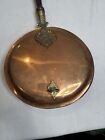 Antique Copper Bed Warmer With Brass Fixtures And Wood Handle  36    In Length