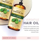 Premium Organic Castor Oil 100  Pure And Hexane-free Cold-pressed Beauty 16 Fl 