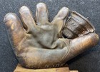 Vtg 1940s Joe Dimaggio Spalding Model 133 Baseball Glove Split Finger Mitt Ny