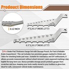 2 Pack Steel Brake Pad Measuring Tool  32ths   16ths Drum Brake Thickness Gauge