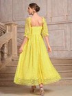 Lace Satin Sexy Sweetheart Long Evening Dress Pleat Button Party Prom Dress