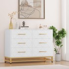 6 Drawer Dresser For Bedroom Modern White Chest Of Drawers Storage Cabinet Home