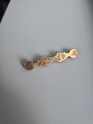 Antique 1800 s Victorian Gold Filled Bar Mourning Brooch Pin