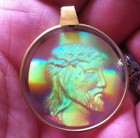 Awesome 1960s Hologram Pendant Jesus Close-up Design