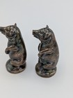 Vintage Antique Mcm Rare Johnson Brothers   1278 Pewter Pig Salt Pepper Shakers 