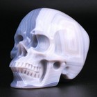 3 0  Mozambique Agate Carved Crystal Skull  Realistic  Crystal Healing