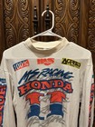 Vintage Honda Racing Thermal Long Sleeve Graphic Shirt Size Large