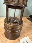 Vtg Antique Hanging Brass Wolf Safety Lamp America Ny Usa Miners Mining Lantern
