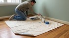 5x5 Ft Heavy Duty Canvas Drop Cloth 8oz Poly Backed Waterproof Painter Tarp