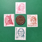 Native Americans - 4 U s  Postage Stamps   Early 1900 s Indian Head Penny