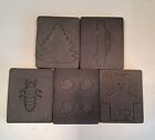 Lot Of 5 Ellison Accucut Die Cut 5  X 6  Car Puppet Bear Christmas Tree Apples