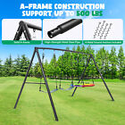 600lb Metal Swing Set Heavy-duty Swing Stand With 3 Swings Kids Backyard Playset