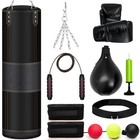 4ft Heavy Punching Bag Set With Gloves  Wraps   Chain For Mma  Kickboxing  Karat