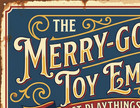 Vintage Advertising Sign Print Toy Store Retro 1940s  5  X 7  Accent Print