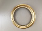 Vintage Round Gold Leaf Gilt Picture Frame 13 1 2  Wide Complete With Glass