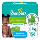 Pampers Free   Gentle Baby Wipes Unscented  2-pack 126 Wipes  select For More Op