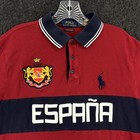 Polo Ralph Lauren Shirt Men s Large Red Espa  a Spain  10 Soccer Custom Slim Fit