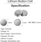 Cr1220 Batteries  3v Lithium Batteries With Long Lasting Power