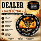 3  Amazing Acrylic Poker Table Dealer Button - Dealer Accessories